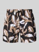 Regular fit zwembroek met mesh-inzet