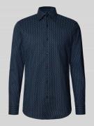 Slim fit overhemd van katoenmix