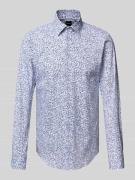 Slim fit overhemd van katoenmix