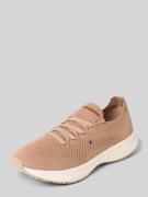 Lage sneakers in gebreide look