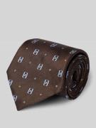 Zijden stropdas met structuurmotief