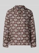 Regular fit zijden blouse met reverskraag, model 'ONCIA'