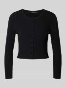 Kort gebreid jack met knoopsluiting, model 'MAGIARO'