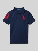 Slim fit poloshirt met logostitching