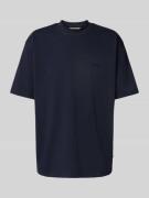 T-shirt met labelstitching, model 'Baine'