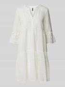 Regular fit kanten jurk van katoenmix, model 'HONEY'