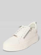 Leren sneakers met ritssluiting