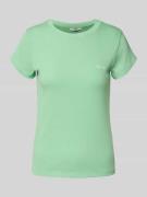 Regular fit T-shirt van mix van katoen en elastaan