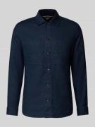 Slim fit overhemdjack met kentkraag, model 'pelton'