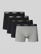 Boxershort met elastische logoband in een set van 4 stuks