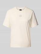 Regular fit T-shirt met strass-steentjes