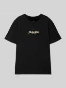 T-shirt met labelprint, model 'TAVIRA'