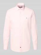 Slim fit zakelijk overhemd met knoopsluiting