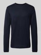 Regular fit shirt met lange mouwen en ronde hals, model 'Badi'
