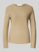 Regular fit gebreide pullover van puur katoen met rolrand