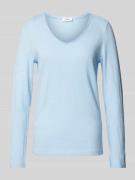 Regular fit shirt met lange mouwen van slubgaren van puur katoen met r...