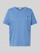 Relaxed fit T-shirt van puur katoen met geborduurd hart
