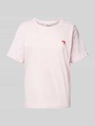 Relaxed fit T-shirt van puur katoen met geborduurd hart