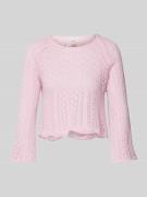 Korte gebreide pullover met katoen, model 'NOLA'