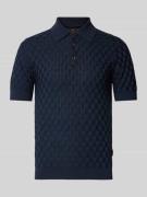 Slim fit poloshirt met korte knoopsluiting, model 'Heritage'