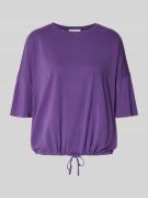 T-shirt met ronde hals en extra brede schouders