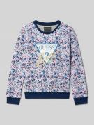 Sweatshirt van puur katoen met logoprint, model 'Active'