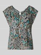 Loose fit T-shirt van een mix van katoen en modal