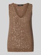 Gebreide top met V-hals, model 'ACAICI'