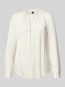Slim fit blouse van een zijdemix, model 'Banorah'