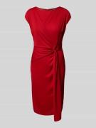 Knielange jurk in wikkellook, model 'Gervas'