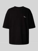 Oversized T-shirt met labelstitching
