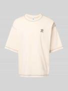 T-shirt met labelstitching en ronde hals