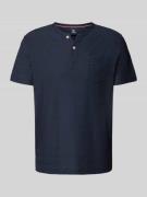 T-shirt met borstzak en labelstitching, model 'SERAFINO'