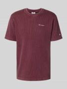 T-shirt met logostitchings en ronde hals