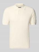 Regular fit gebreide polo met knoopsluiting