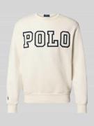 Sweatshirt met labelstitching en ronde hals