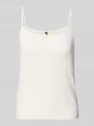 Slim fit top met bandjes van puur katoen, model 'MARIE'