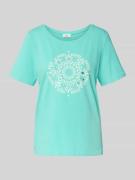 Regular fit T-shirt van katoenmix