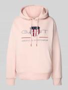 Hoodie met labelstitching, model 'ARCHIVE SHIELD'