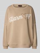 Sweatshirt met statementprint en ronde hals