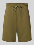 Sweatshorts met logopatch, model 'Nasensio'