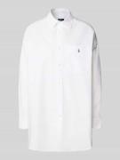 Regular fit overhemdblouse met logostitching