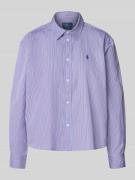 Regular fit overhemdblouse met logostitching