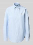Regular fit overhemdblouse met logostitching
