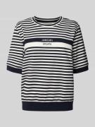 T-shirt met labelstitching en ronde hals