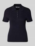 Gebreid shirt met polokraag en knoopsluiting