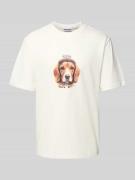 T-shirt met labelprint