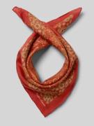 Zijden sjaal met labelopschrift