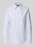 Regular fit overhemdblouse met logostitching