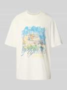 Oversized T-shirt met labelprint